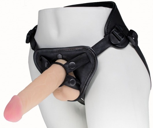 Пояс харнесс BEST UNI strap с 2 насадками - 18 и 22 см. - LOVETOY (А-Полимер) - купить с доставкой в Рязани