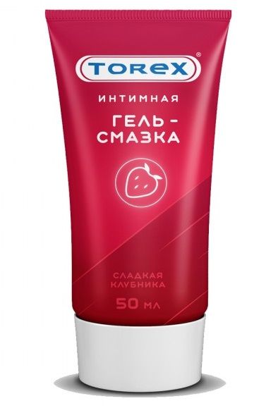 Смазка на водной основе TOREX  Сладкая клубника  - 50 мл. - Torex - купить с доставкой в Рязани