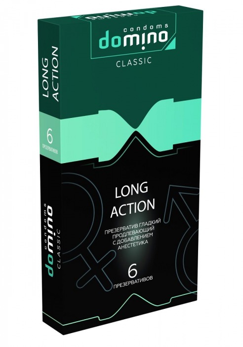 Презервативы с пролонгирующим эффектом DOMINO Classic Long action - 6 шт. - Domino - купить с доставкой в Рязани