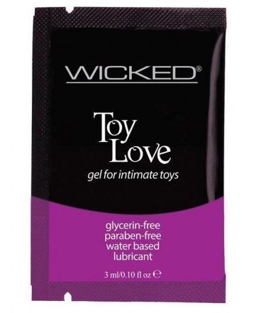 Лубрикант на водной основе для использования с игрушками WICKED Toy Love - 3 мл. - Wicked - купить с доставкой в Рязани