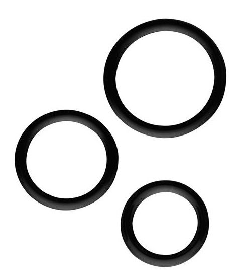 Набор из 3 эрекционных колец SILICONE COCKRINGS - Dream Toys - в Рязани купить с доставкой