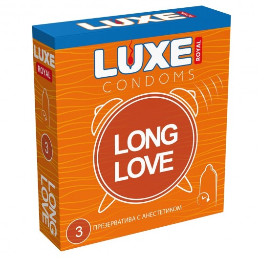 Презервативы с продлевающим эффектом LUXE Royal Long Love - 3 шт. - Luxe - купить с доставкой в Рязани