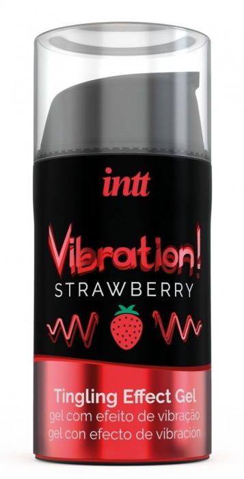 Жидкий интимный гель с эффектом вибрации Vibration! Strawberry - 15 мл. - INTT - купить с доставкой в Рязани