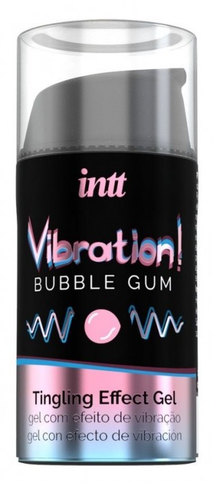 Жидкий интимный гель с эффектом вибрации Vibration! Bubble Gum - 15 мл. - INTT - купить с доставкой в Рязани