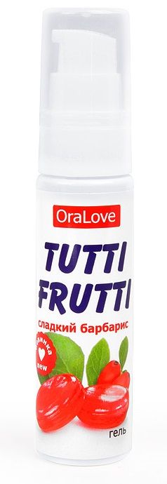 Гель-смазка Tutti-frutti со вкусом барбариса - 30 гр. - Биоритм - купить с доставкой в Рязани