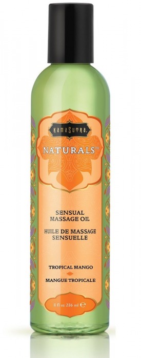 Массажное масло Naturals Tropical Mango с ароматом манго - 236 мл. - Kama Sutra - купить с доставкой в Рязани