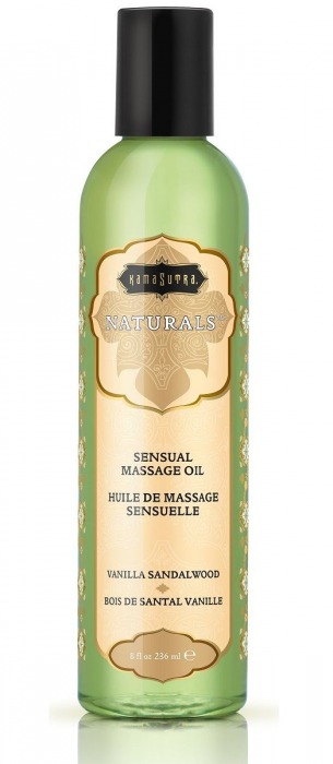 Массажное масло Naturals Vanilla Sandalwood с ароматом ванили и сандала - 236 мл. - Kama Sutra - купить с доставкой в Рязани