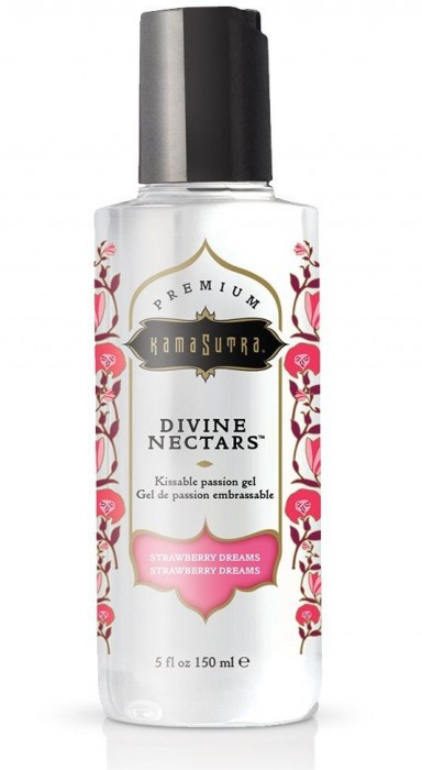 Гель-лубрикант на водной основе Divine Nectars Strawberry Dream с ароматом клубники - 150 мл. - Kama Sutra - купить с доставкой в Рязани