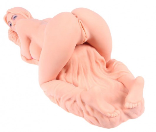 Телесный вибромастурбатор Valentina Auto с двумя любовными отверстиями - KOKOS - в Рязани купить с доставкой