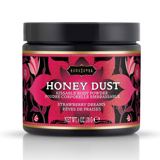 Пудра для тела Honey Dust Body Powder с ароматом клубники - 170 гр. - Kama Sutra - купить с доставкой в Рязани