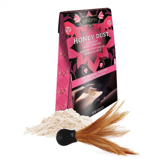 Пудра для тела Honey Dust Body Powder с ароматом клубники - 28 гр. - Kama Sutra - купить с доставкой в Рязани