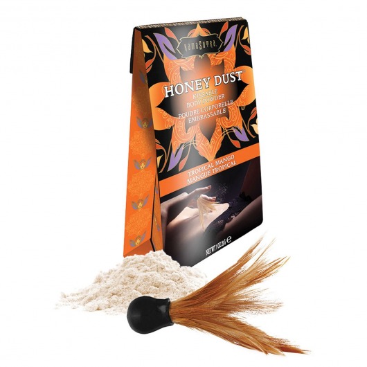 Пудра для тела Honey Dust Body Powder с ароматом манго - 28 гр. - Kama Sutra - купить с доставкой в Рязани