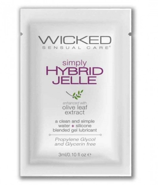 Гель-лубрикант на водно-силиконовой основе Simply Hybrid Jelle - 3 мл. - Wicked - купить с доставкой в Рязани