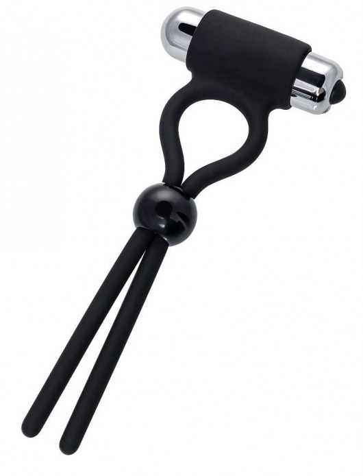 Черное эрекционное лассо Ect с виброэлементом - A-toys - в Рязани купить с доставкой