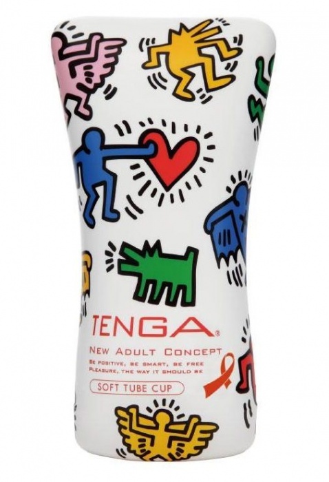 Мастурбатор-туба Keith Haring Soft Tube CUP - Tenga - в Рязани купить с доставкой