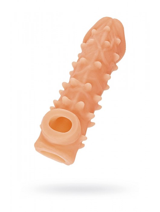 Телесная закрытая насадка с пупырышками Cock Sleeve Size S - 13,8 см. - KOKOS - в Рязани купить с доставкой