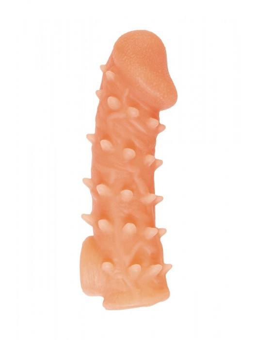 Телесная закрытая насадка с пупырышками Cock Sleeve Size S - 13,8 см. - KOKOS - в Рязани купить с доставкой