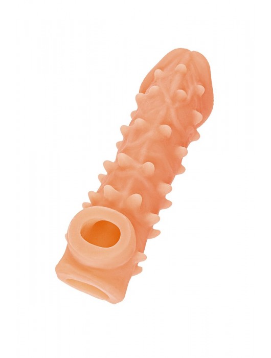 Телесная закрытая насадка с пупырышками Cock Sleeve Size S - 13,8 см. - KOKOS - в Рязани купить с доставкой