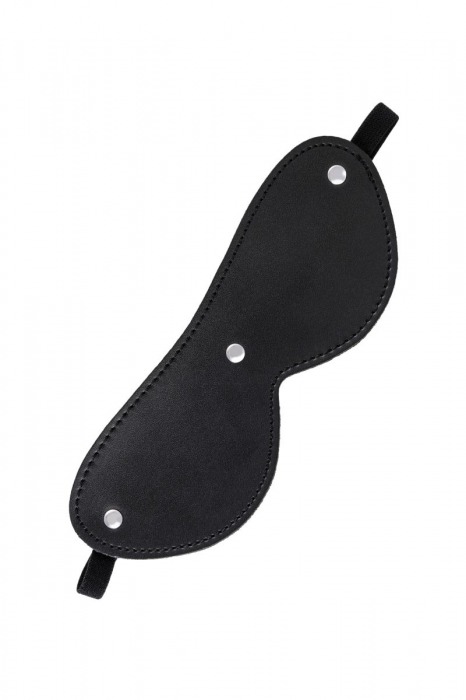 Черная кожаная маска Anonymo с мягким подкладом - ToyFa - купить с доставкой в Рязани