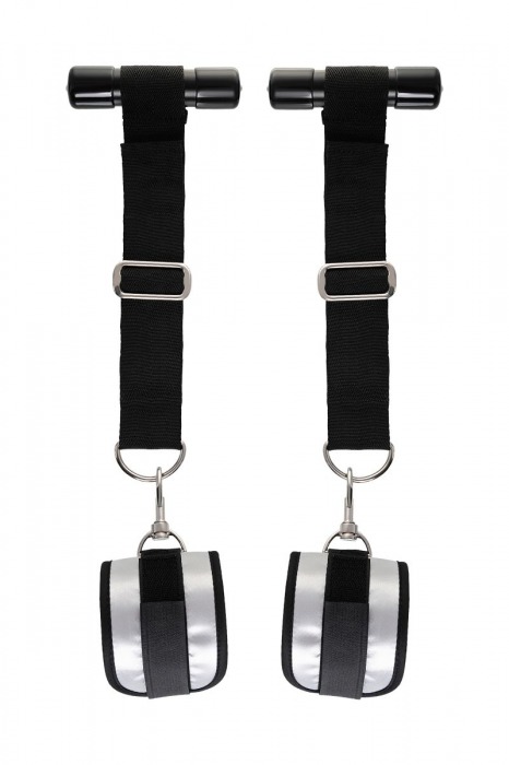 Черно-серебристые фиксаторы для рук на дверь Anonymo - ToyFa - купить с доставкой в Рязани