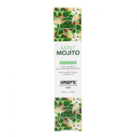 Разогревающее массажное масло с ароматом мохито Gourmet Mint Mojito - 50 мл. - Exsens - купить с доставкой в Рязани