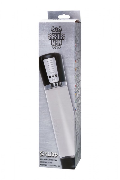 Прозрачная автоматическая помпа для пениса Sigurd - Sexus - в Рязани купить с доставкой