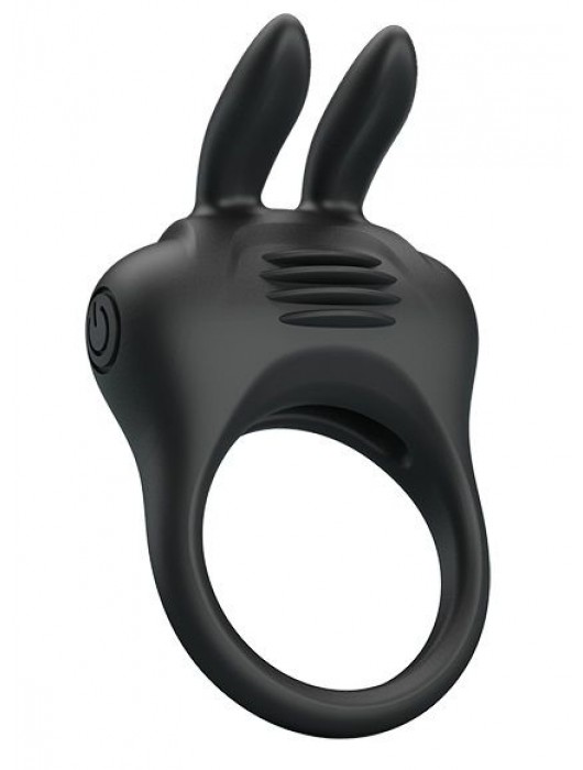 Черное эрекционное кольцо с вибрацией Davion - Baile - в Рязани купить с доставкой