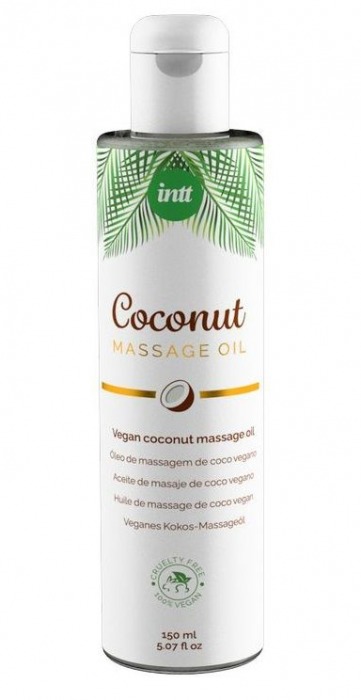 Массажное масло Vegan Coconut - 150 мл. - INTT - купить с доставкой в Рязани