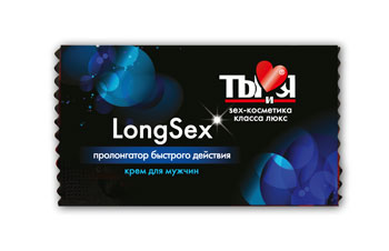 Пролонгирующий крем LongSex в одноразовой упаковке - 1,5 гр. - Биоритм - купить с доставкой в Рязани