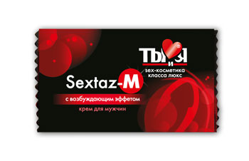 Возбуждающий крем Sextaz-M для мужчин в одноразовой упаковке - 1,5 гр. - Биоритм - купить с доставкой в Рязани