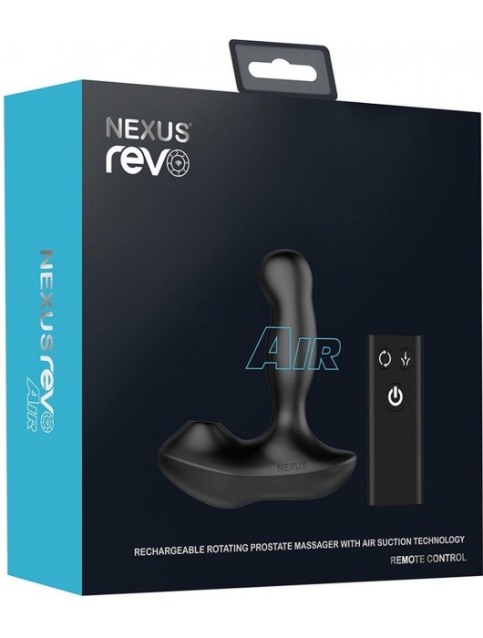Черный вибратор-ротатор для стимуляции простаты Nexus Revo Air - Nexus Range - в Рязани купить с доставкой