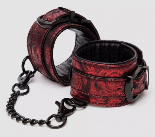 Красно-черные наручники Reversible Faux Leather Wrist Cuffs - Fifty Shades of Grey - купить с доставкой в Рязани