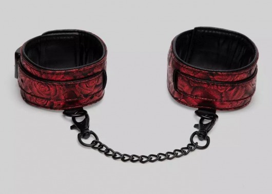 Красно-черные оковы Reversible Faux Leather Ankle Cuffs - Fifty Shades of Grey - купить с доставкой в Рязани