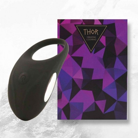 Черное эрекционное виброкольцо Thor Cockring - FeelzToys - в Рязани купить с доставкой