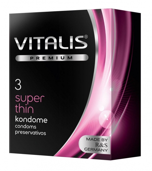 Ультратонкие презервативы VITALIS PREMIUM super thin - 3 шт. - Vitalis - купить с доставкой в Рязани