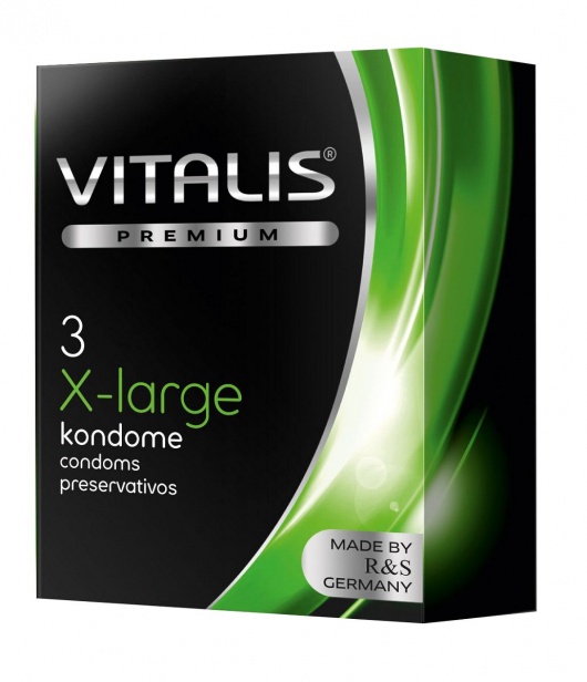 Презервативы увеличенного размера VITALIS PREMIUM x-large - 3 шт. - Vitalis - купить с доставкой в Рязани