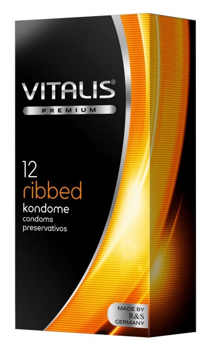 Ребристые презервативы VITALIS PREMIUM ribbed - 12 шт. - Vitalis - купить с доставкой в Рязани