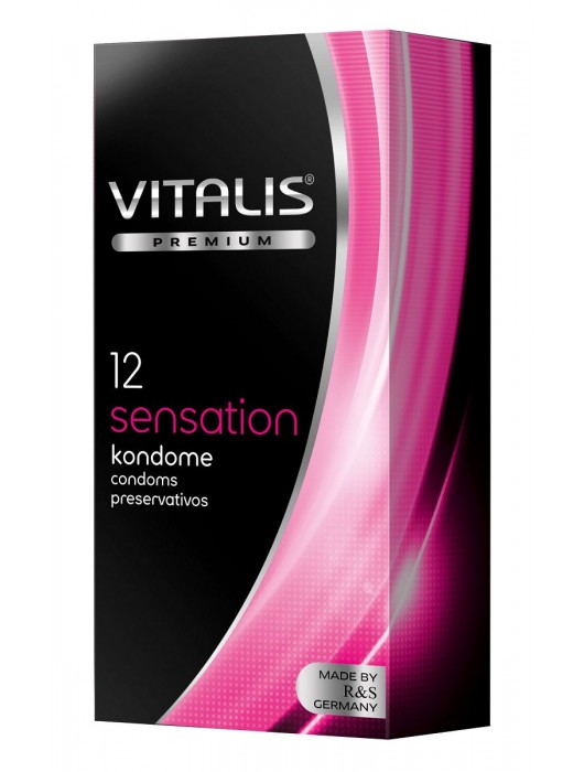 Презервативы VITALIS PREMIUM sensation с пупырышками и кольцами - 12 шт. - Vitalis - купить с доставкой в Рязани