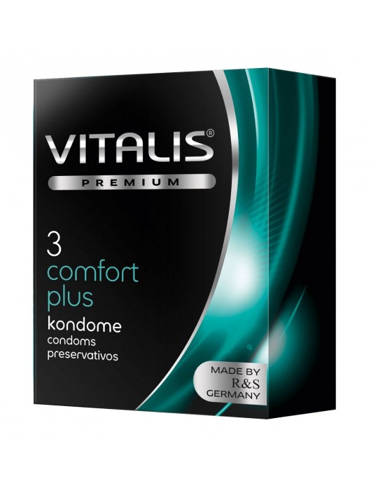 Контурные презервативы VITALIS PREMIUM comfort plus - 3 шт. - Vitalis - купить с доставкой в Рязани