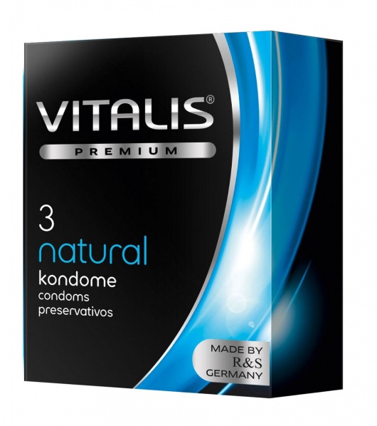 Классические презервативы VITALIS PREMIUM natural - 3 шт. - Vitalis - купить с доставкой в Рязани