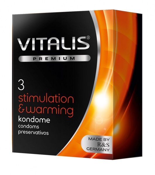 Презервативы VITALIS PREMIUM stimulation   warming с согревающим эффектом - 3 шт. - Vitalis - купить с доставкой в Рязани