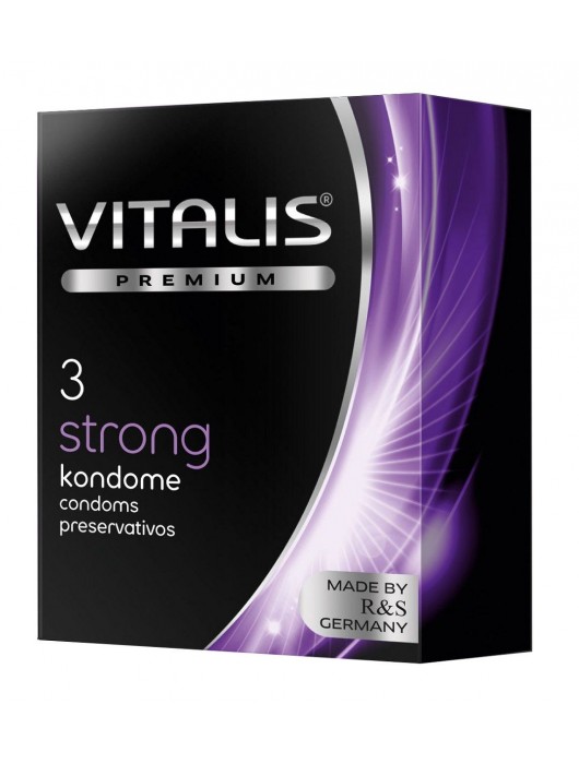 Презервативы с утолщенной стенкой VITALIS PREMIUM strong - 3 шт. - Vitalis - купить с доставкой в Рязани