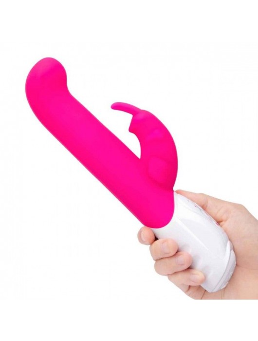 Розовый вибромассажер для G-точки Come hither G-Spot Rabbit - 24,5 см. - Rabbit Essentials