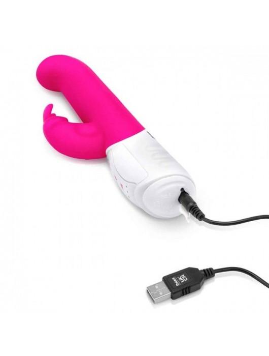 Розовый вибромассажер для G-точки Come hither G-Spot Rabbit - 24,5 см. - Rabbit Essentials
