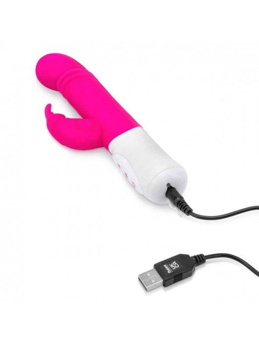 Розовый массажер для G-точки Slim Shaft thrusting G-spot Rabbit - 23 см. - Rabbit Essentials