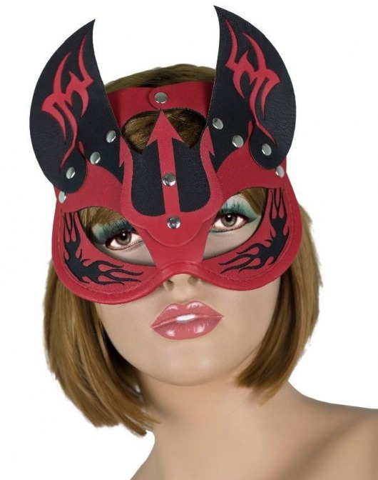 Маска дьяволицы с рожками - LOVETOY (А-Полимер) - купить с доставкой в Рязани