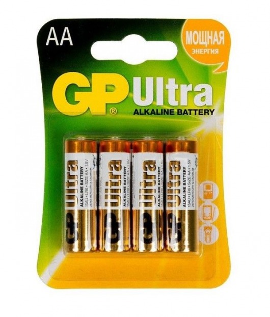 Батарейки алкалиновые GP Ultra Alkaline AA/LR6 - 4 шт. - Элементы питания - купить с доставкой в Рязани