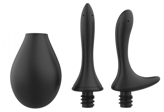 Черный анальный душ Nexus Anal Douche Set с 2 сменными насадками - Nexus Range - купить с доставкой в Рязани