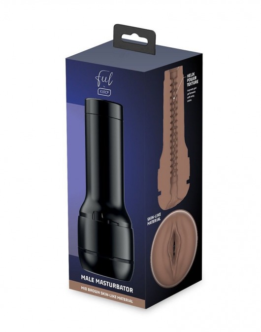 Коричневый мастурбатор-вагина Feel Stroker - Kiiroo - в Рязани купить с доставкой