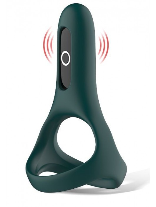 Изумрудное виброкольцо Magic Motion Rise с подхватом мошонки - Magic Motion - в Рязани купить с доставкой